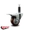 Service Caster 3'' Maroon Poly Swivel 1'' Expanding Stem Caster Total Lock Brake SCC-EXTTL20S314-PPUB-MRN-1 - alternate 2